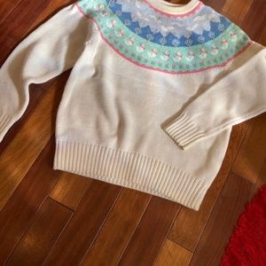 Vintage Eddie Bauer Fairisle Sweater, Med, Cotton